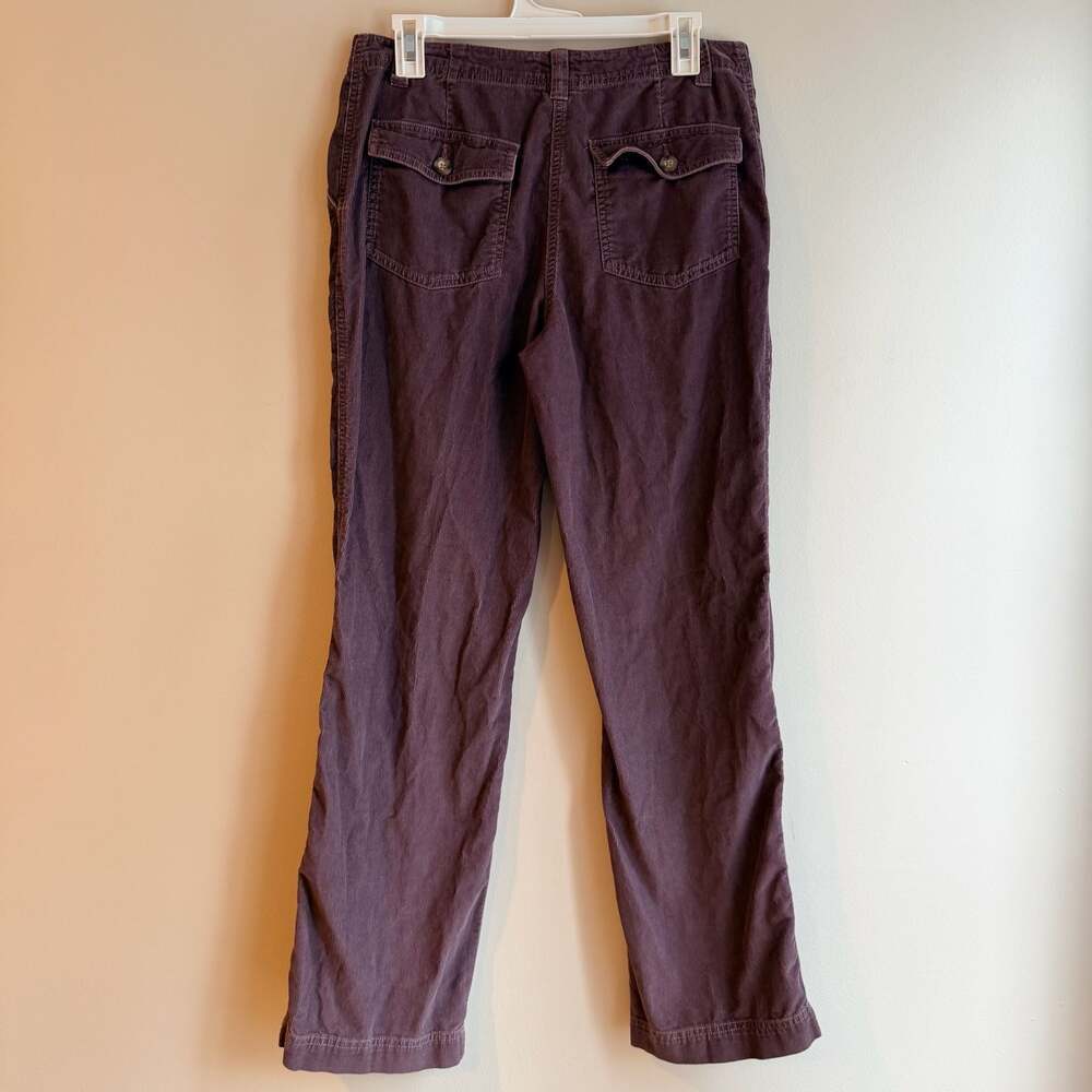 L.L.Bean Women's Purple Corduroy Straight Leg Pants Size 10M Tall - Picture 3 of 6